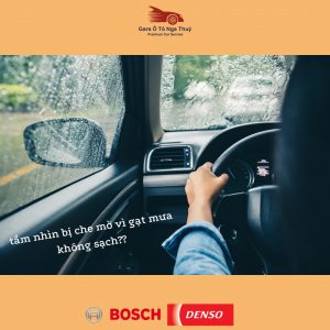 Tầm nhìn bị giảm vì cần gạt mưa không gạt sạch